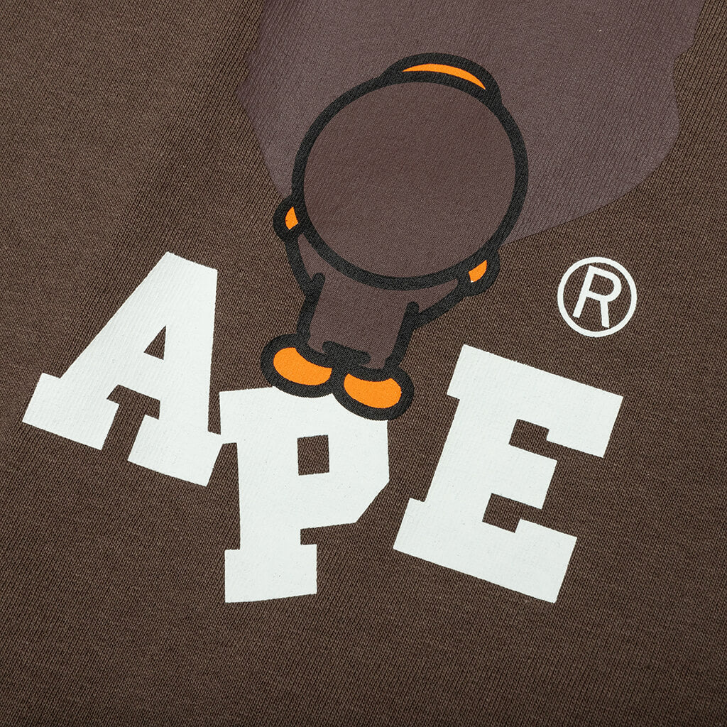 A BATHING APE College Milo Tee - Brown