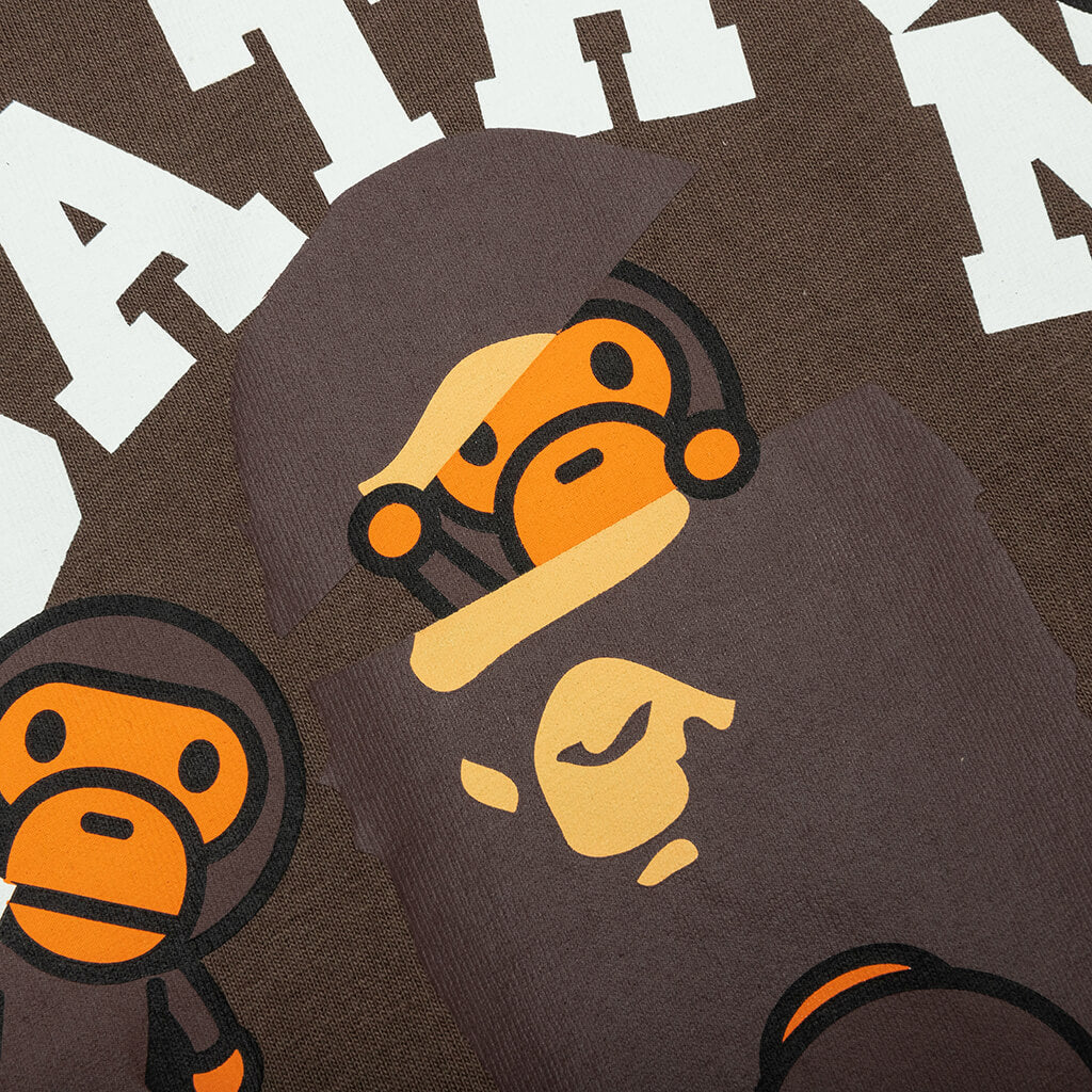A BATHING APE College Milo Tee - Brown