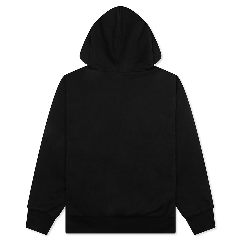 A BATHING APE College Puffy Relaxed Fit Pullover Hoodie - Black