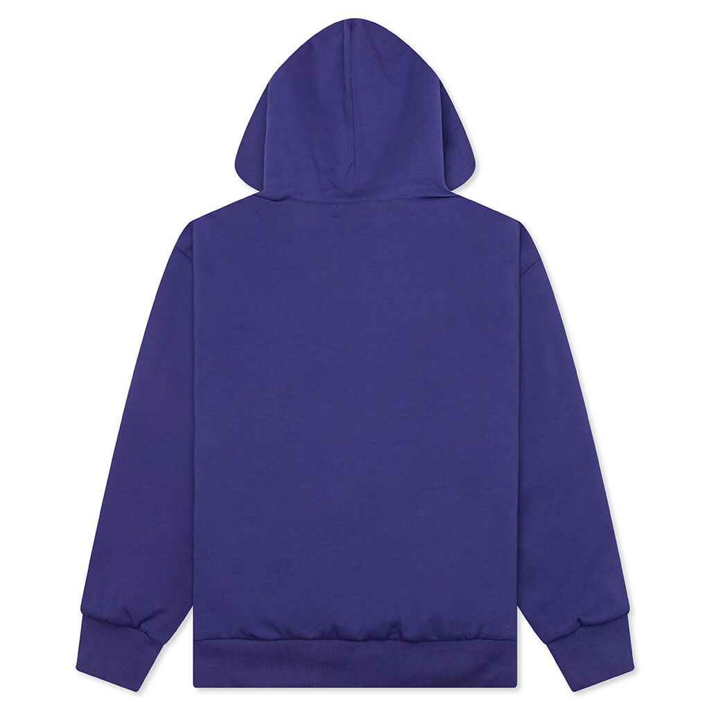 A BATHING APE College Puffy Relaxed Fit Pullover Hoodie - Blue