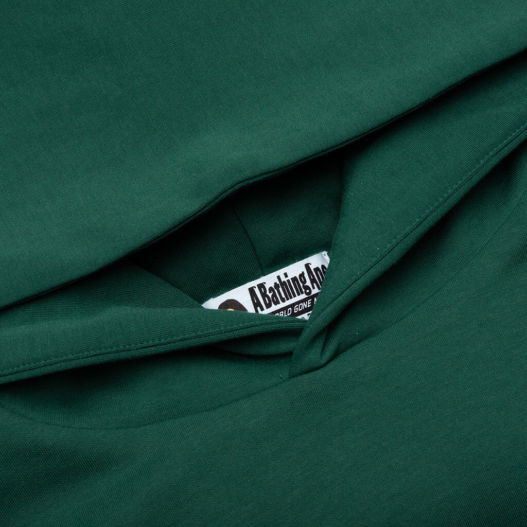 A BATHING APE College Puffy Relaxed Fit Pullover Hoodie - Green