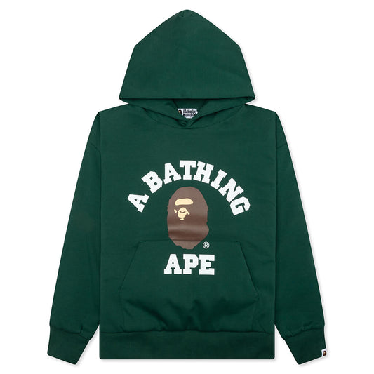 A BATHING APE College Puffy Relaxed Fit Pullover Hoodie - Green