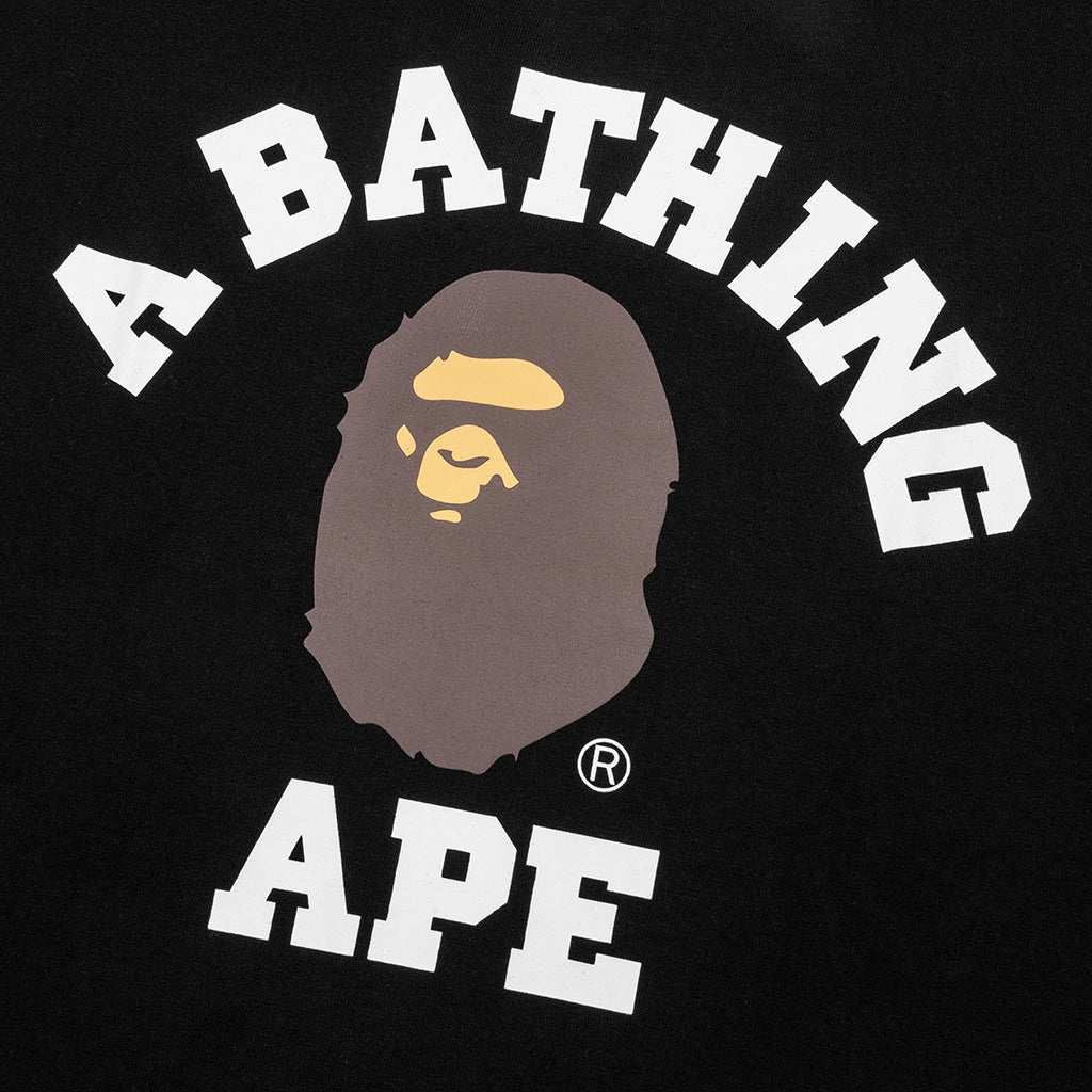 A BATHING APE College Tee - Black