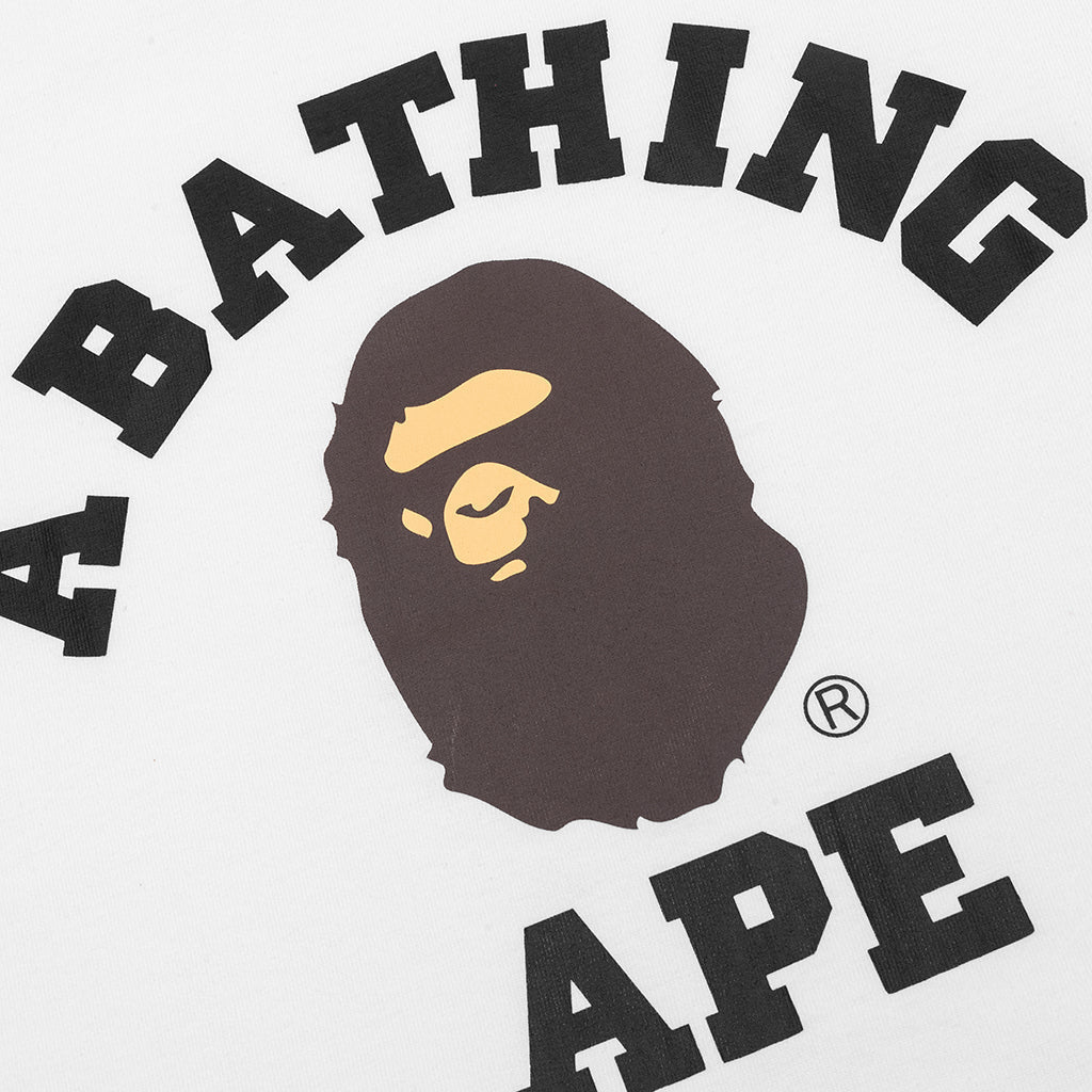 A BATHING APE College Tee - White