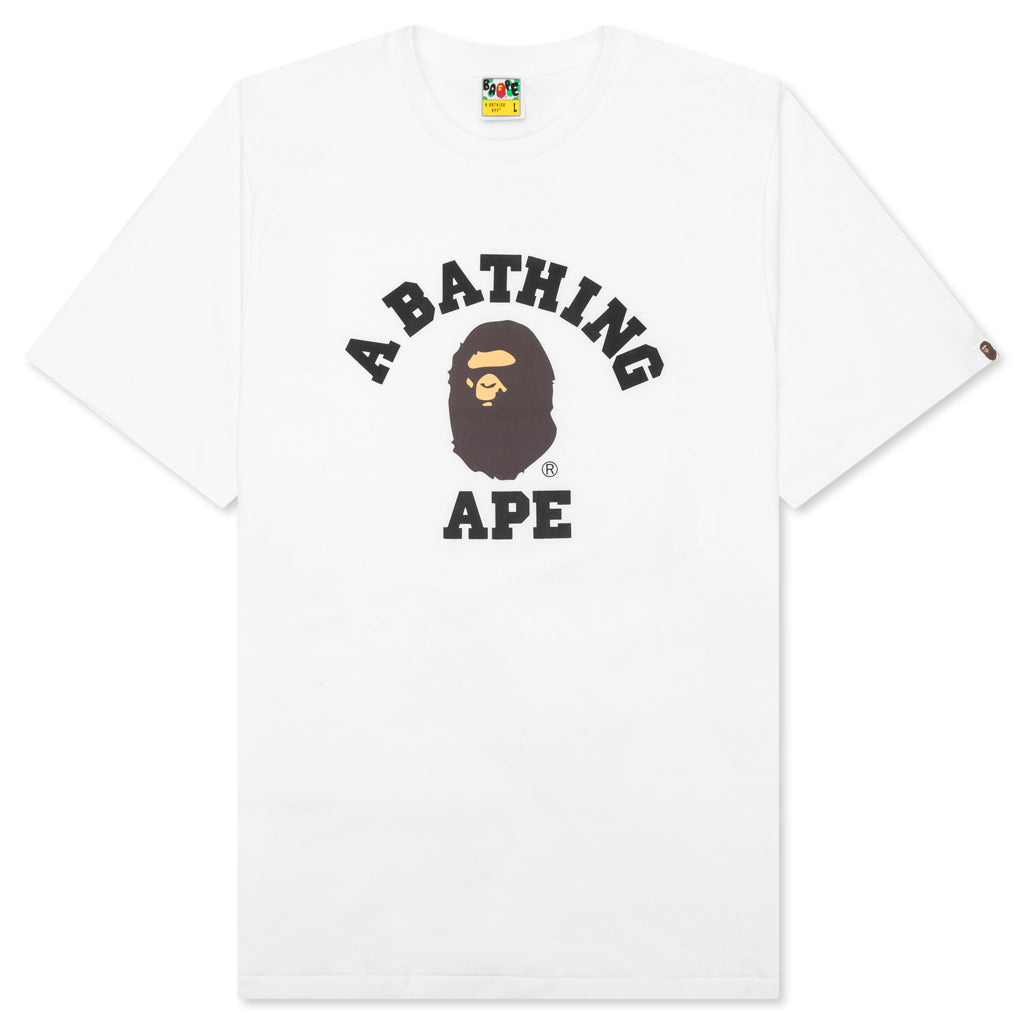 A BATHING APE College Tee - White