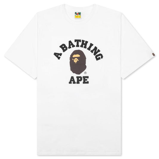A BATHING APE College Tee - White