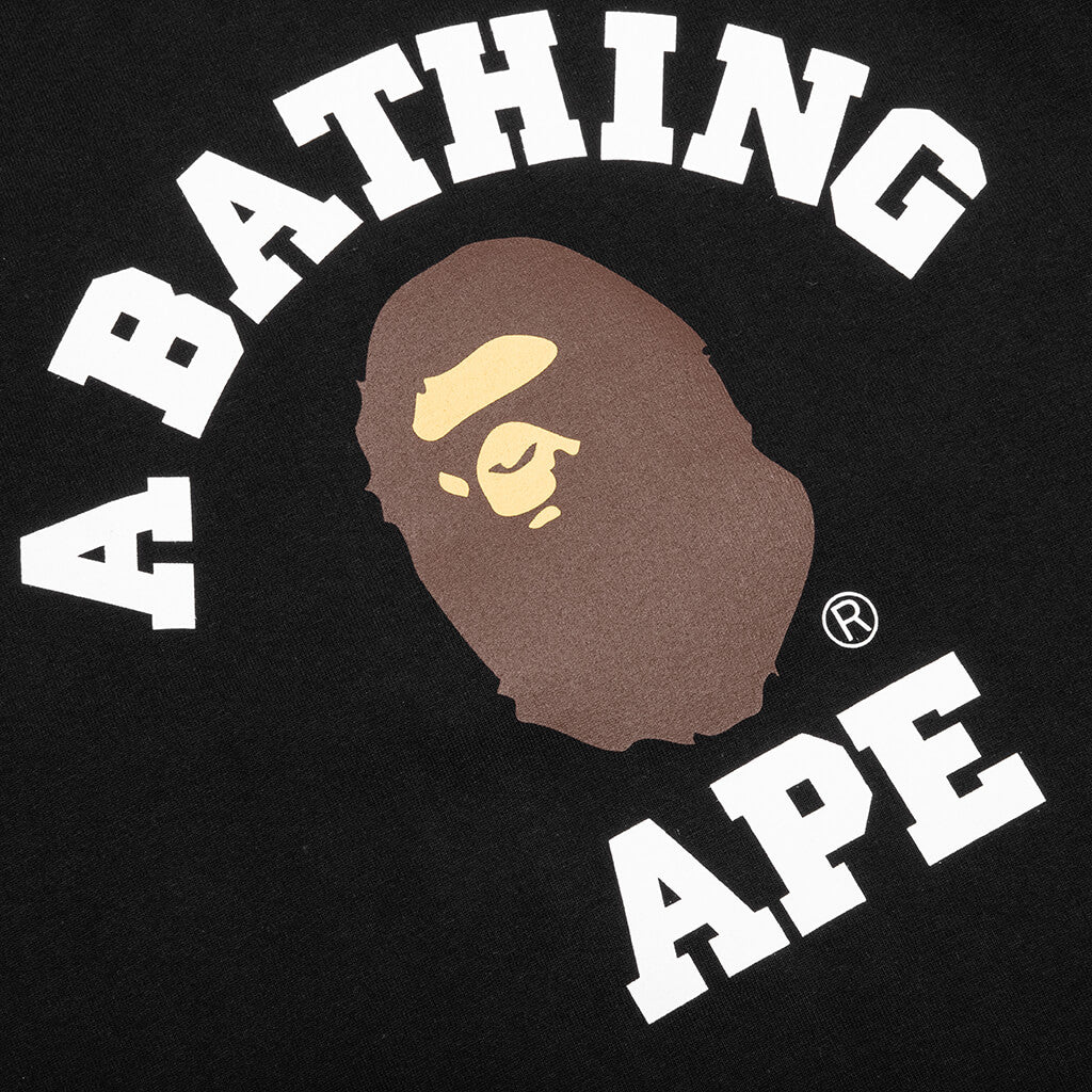 A BATHING APE College Tee - Black