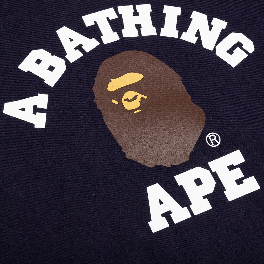 A BATHING APE College Tee - Navy