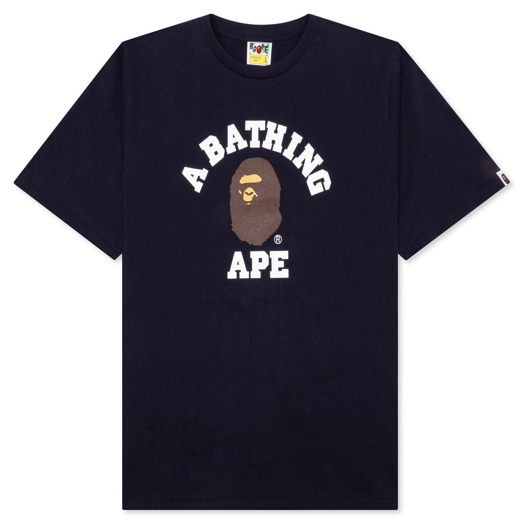 A BATHING APE College Tee - Navy