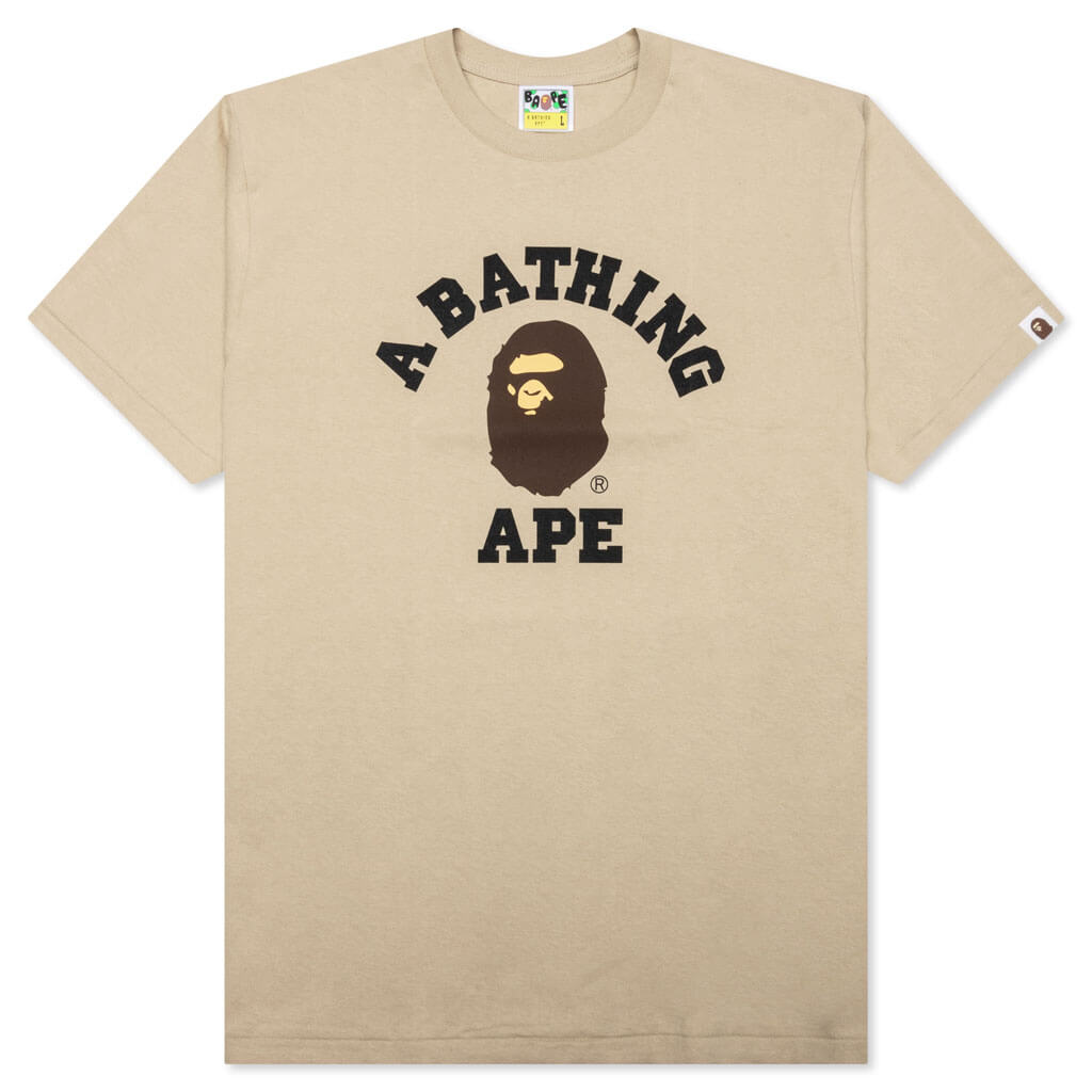 A BATHING APE College Tee - Beige