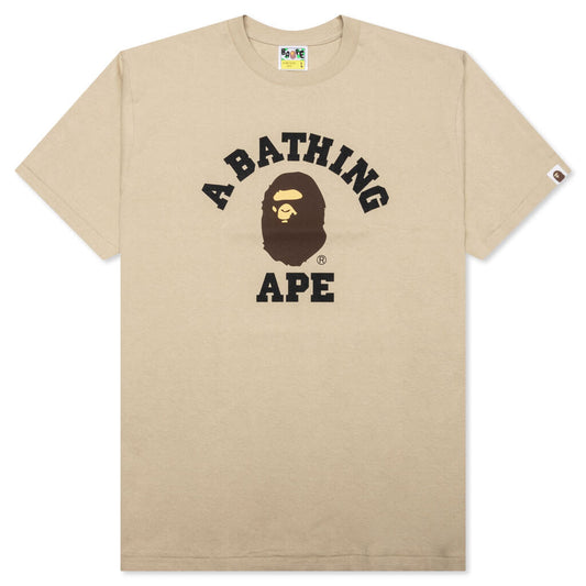A BATHING APE College Tee - Beige