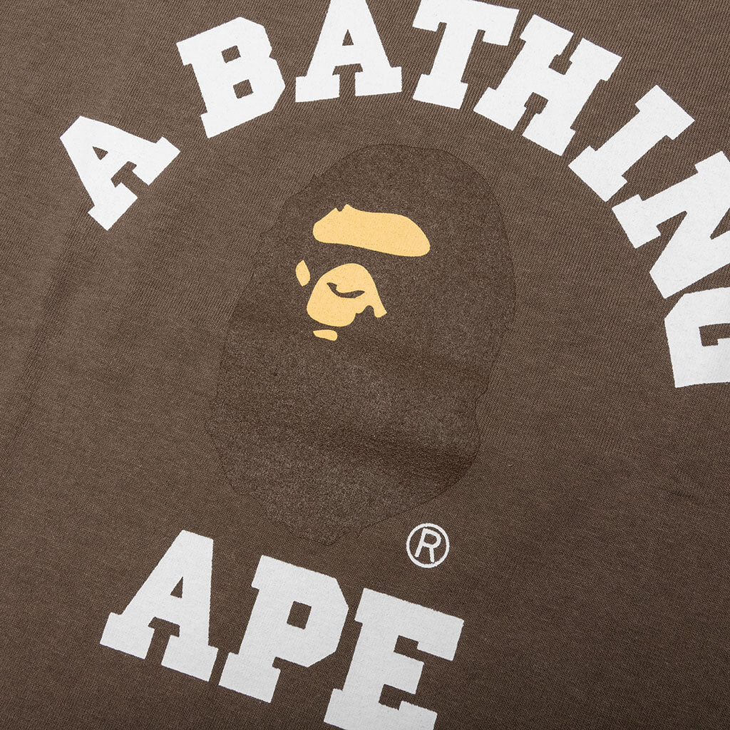 A BATHING APE College Tee - Brown