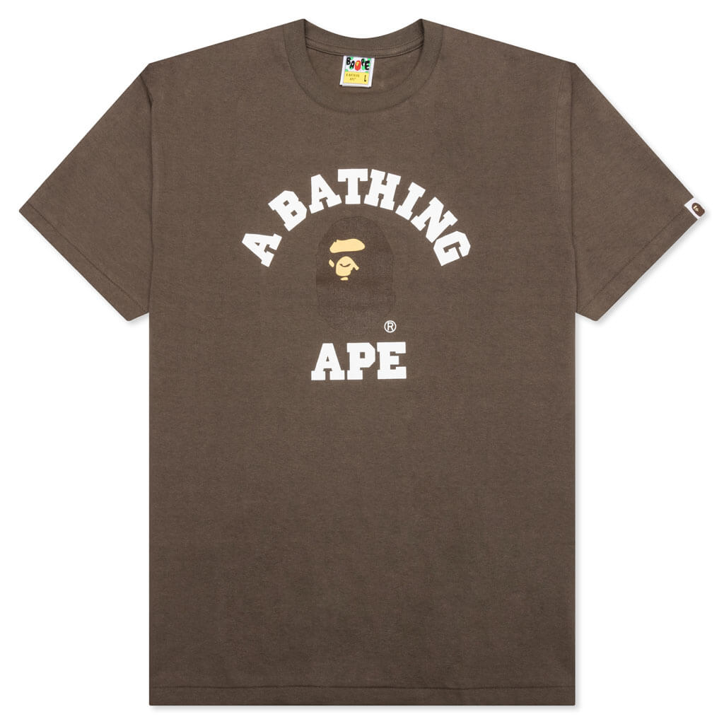 A BATHING APE College Tee - Brown