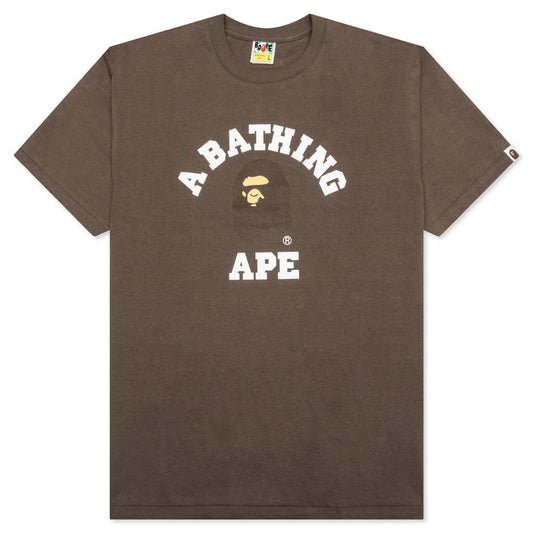 A BATHING APE College Tee - Brown