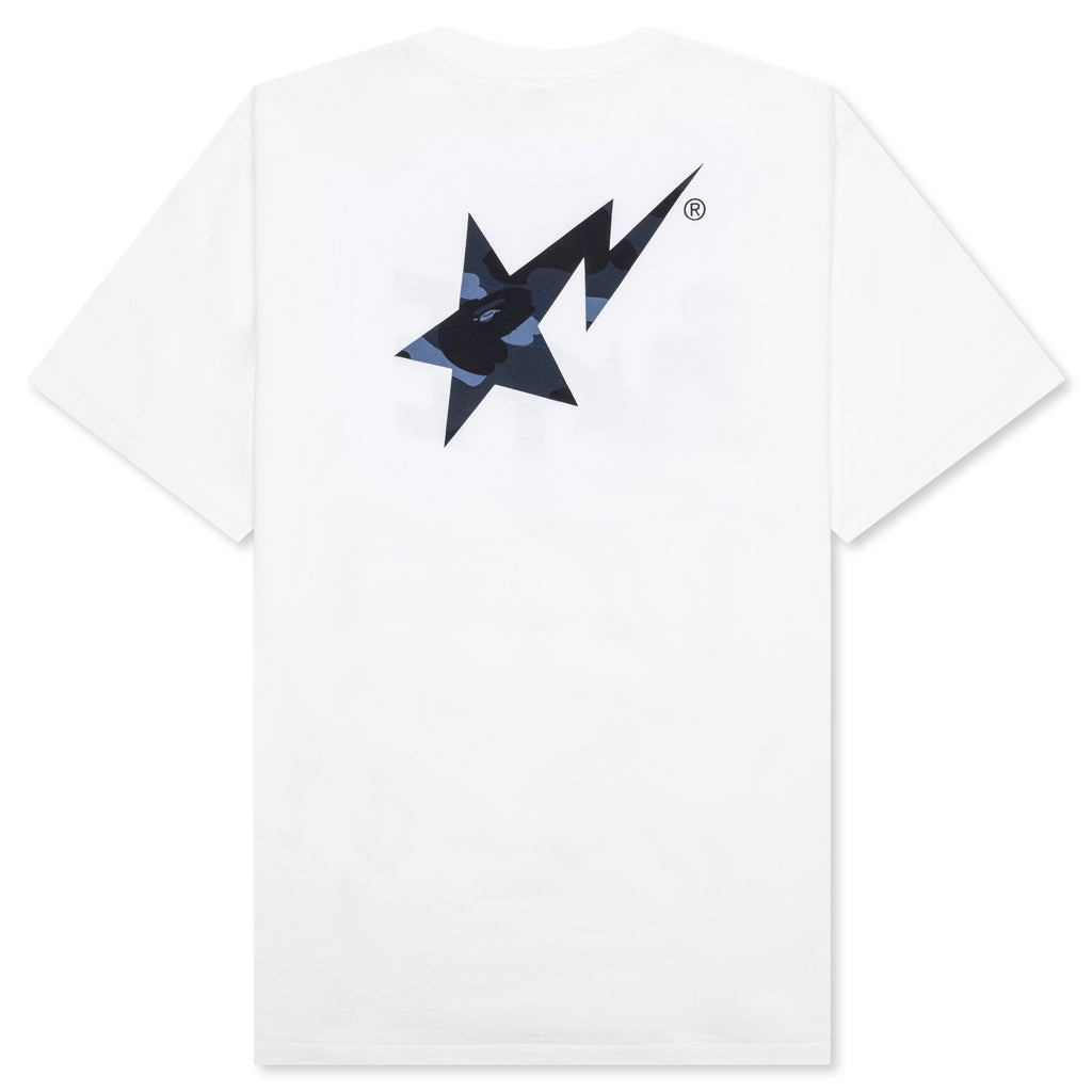 A BATHING APE Color Camo Bape Sta Logo Tee - White