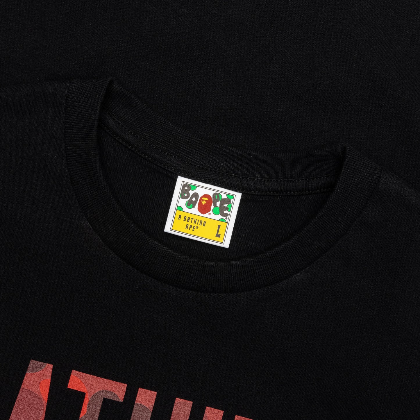 A BATHING APE Color Camo Bathing Ape Tee - Black