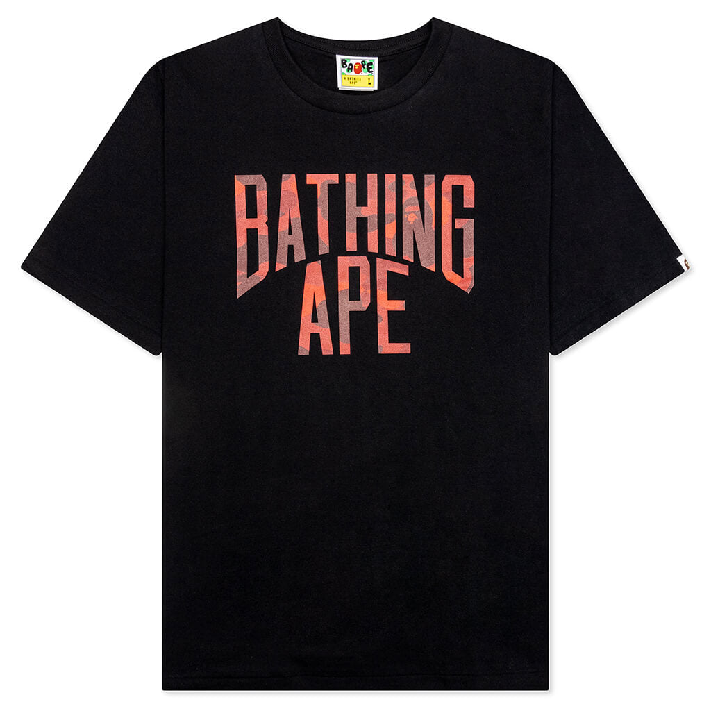 A BATHING APE Color Camo Bathing Ape Tee - Black