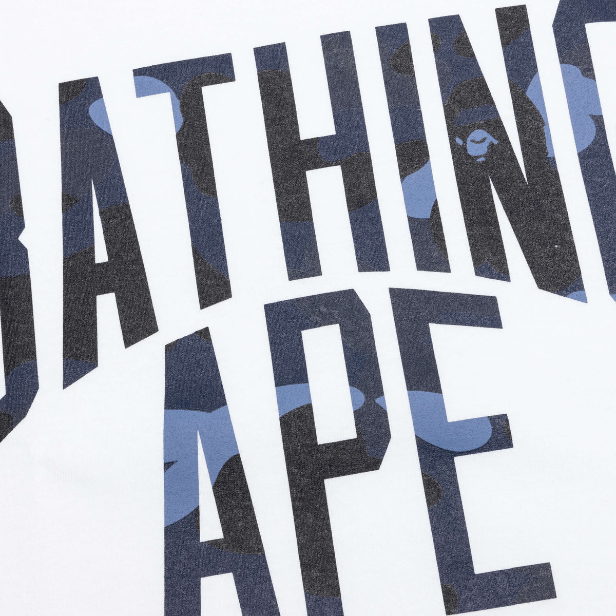A BATHING APE Color Camo Bathing Ape Tee - White