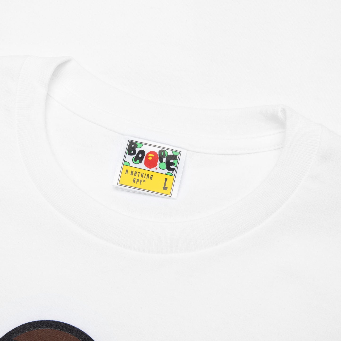 A BATHING APE Color Camo Milo on Big Ape Tee - White/Purple