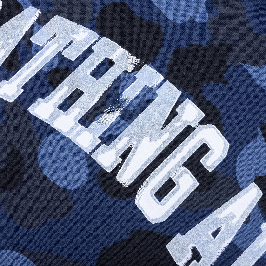 A BATHING APE Color Camo Pullover Hoodie - Navy
