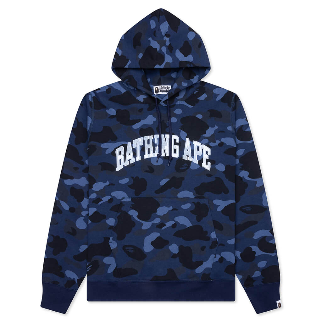 A BATHING APE Color Camo Pullover Hoodie - Navy
