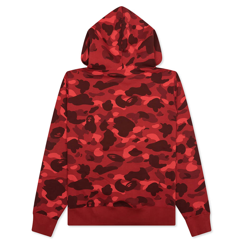 A BATHING APE Color Camo Pullover Hoodie - Red