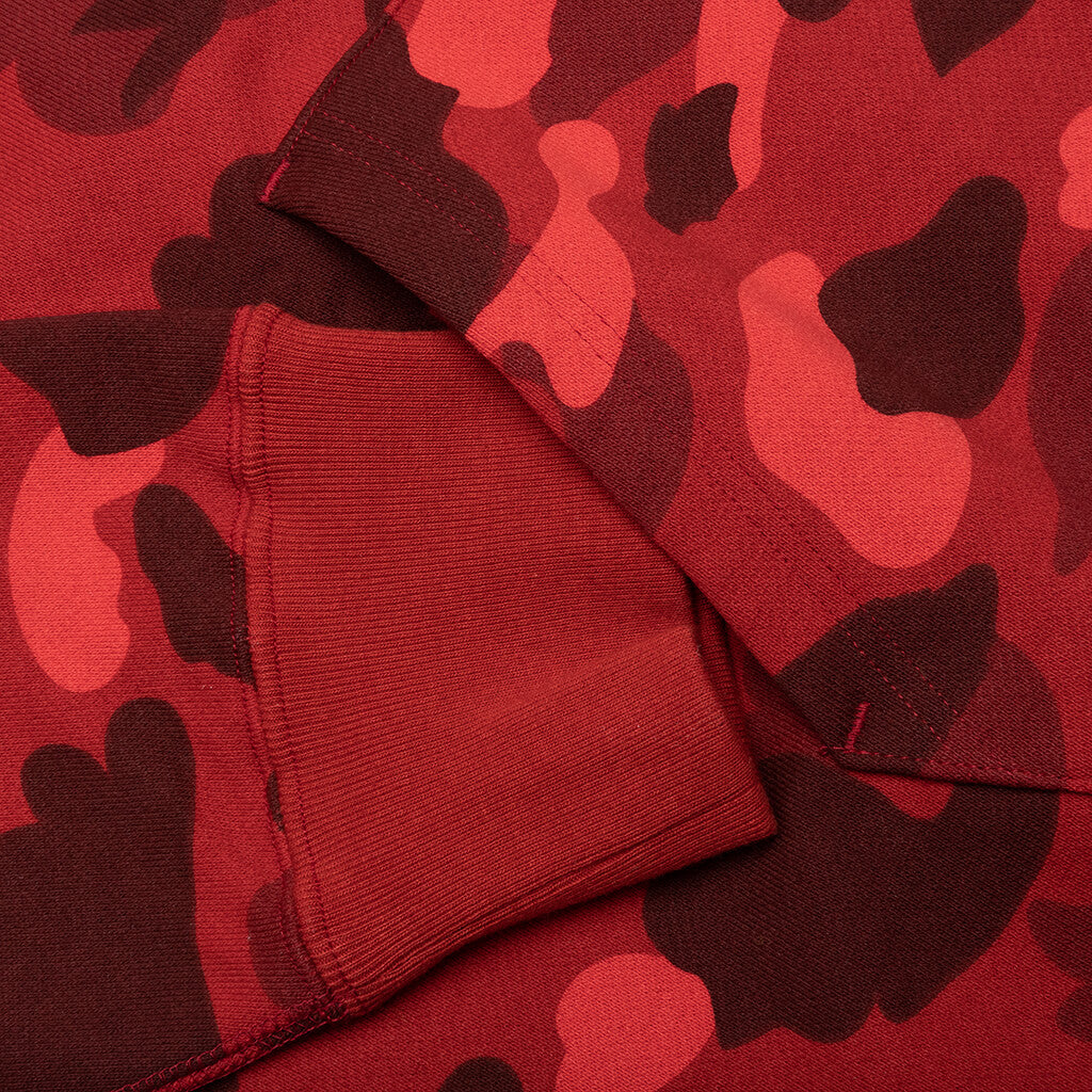 A BATHING APE Color Camo Pullover Hoodie - Red