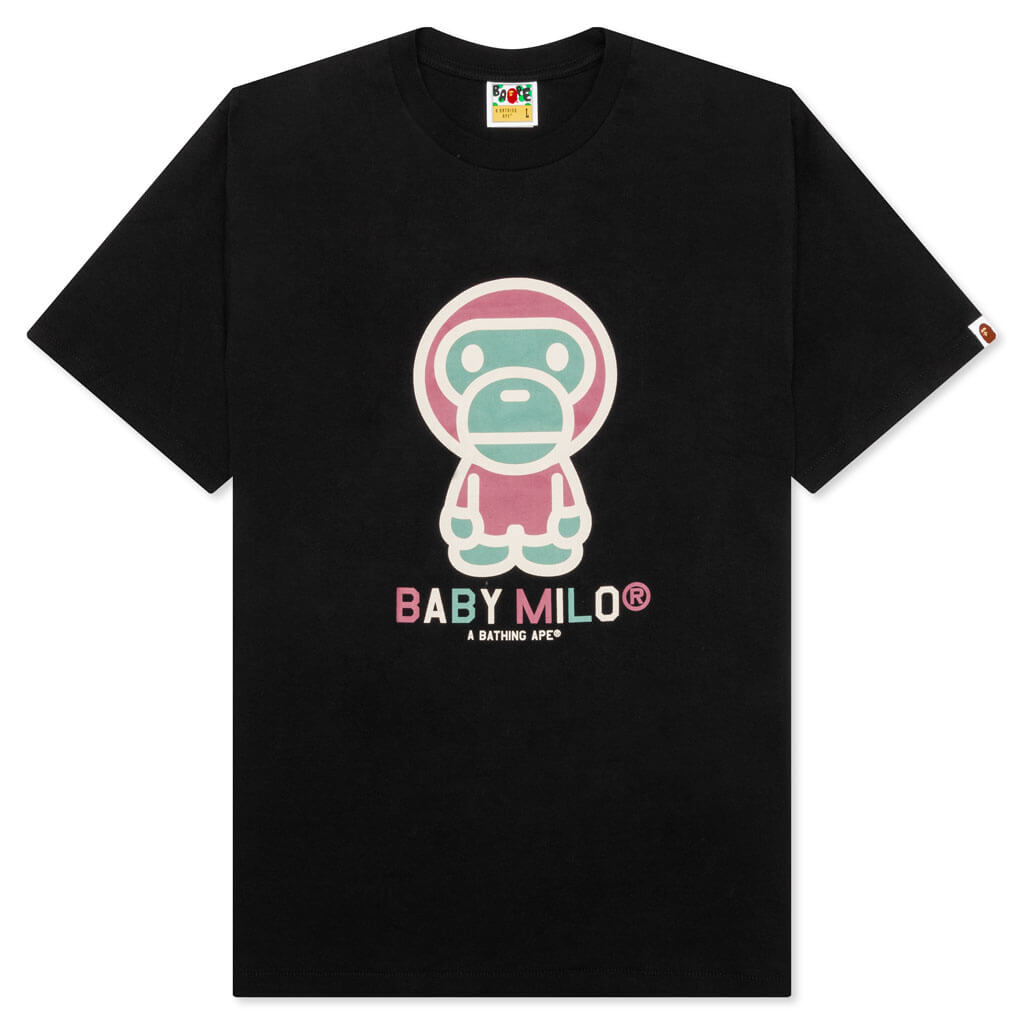 A BATHING APE Colors Baby Milo Tee - Black