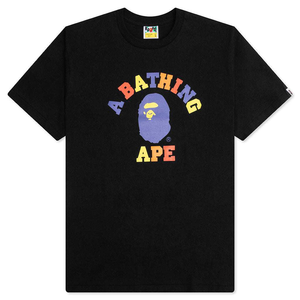 A BATHING APE Colors College Tee - Black