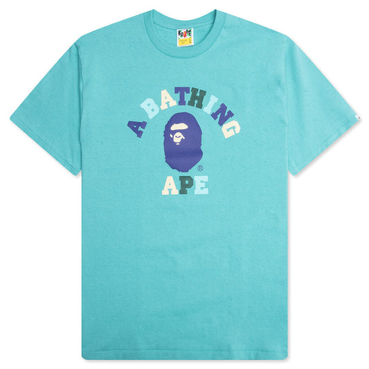 A BATHING APE Colors College Tee - Blue
