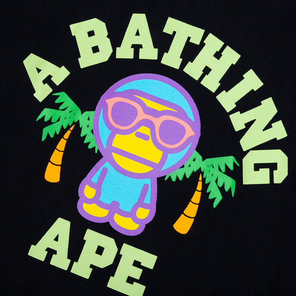 A BATHING APE Colors Milo College Summer Tee - Black