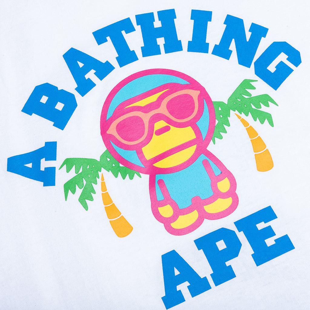 A BATHING APE Colors Milo College Summer Tee - White