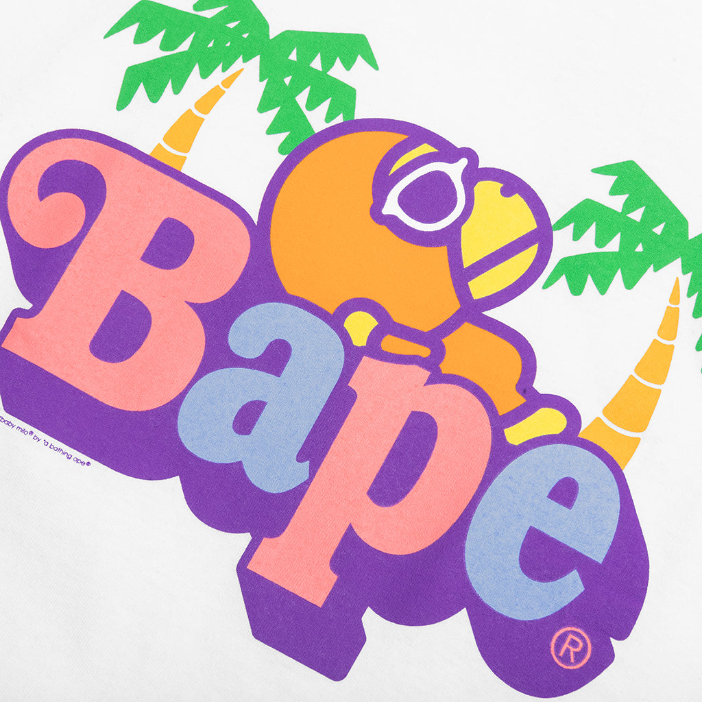 A BATHING APE Colors Milo on Bape Summer Tee - White