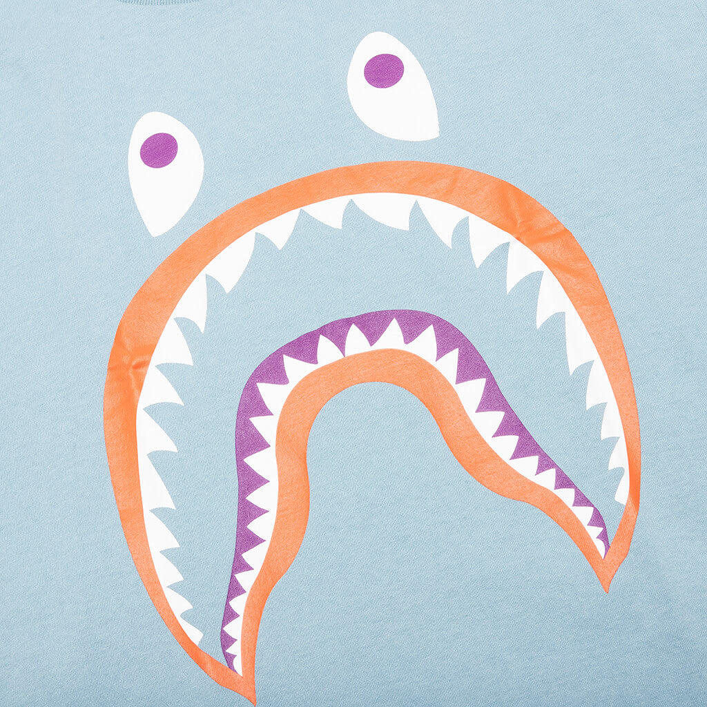 A BATHING APE Colors Shark Ponr Tee - Sax