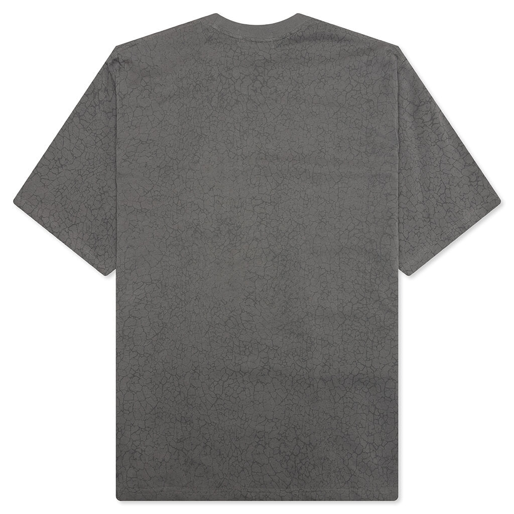 A BATHING APE Crack Print Pattern Logo Relaxed Fit Tee - Black
