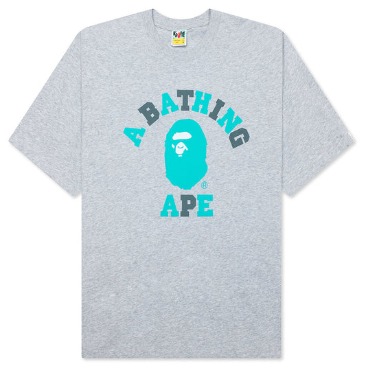 A BATHING APE Feature x Bape College Relaxed Fit Tee - Gray