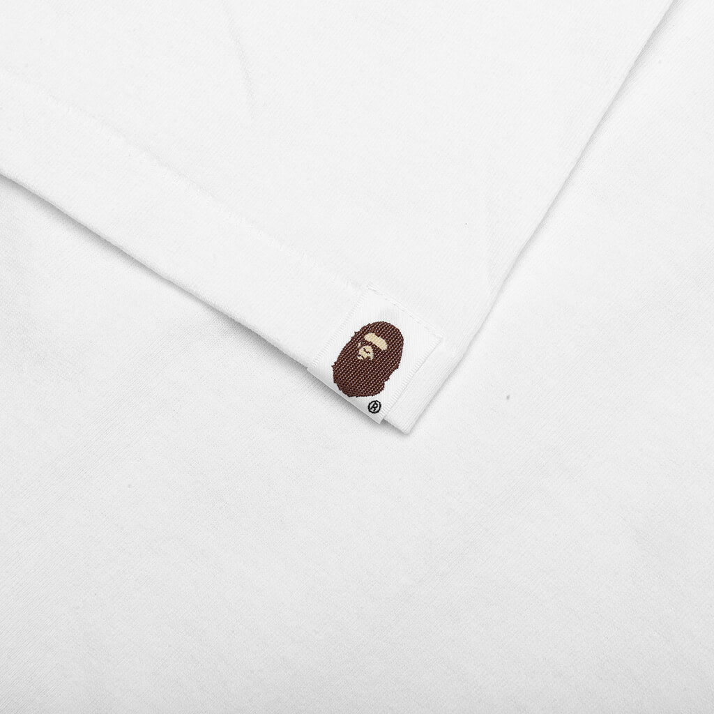 A BATHING APE Heather Gray Camo Bathing Ape Tee - White