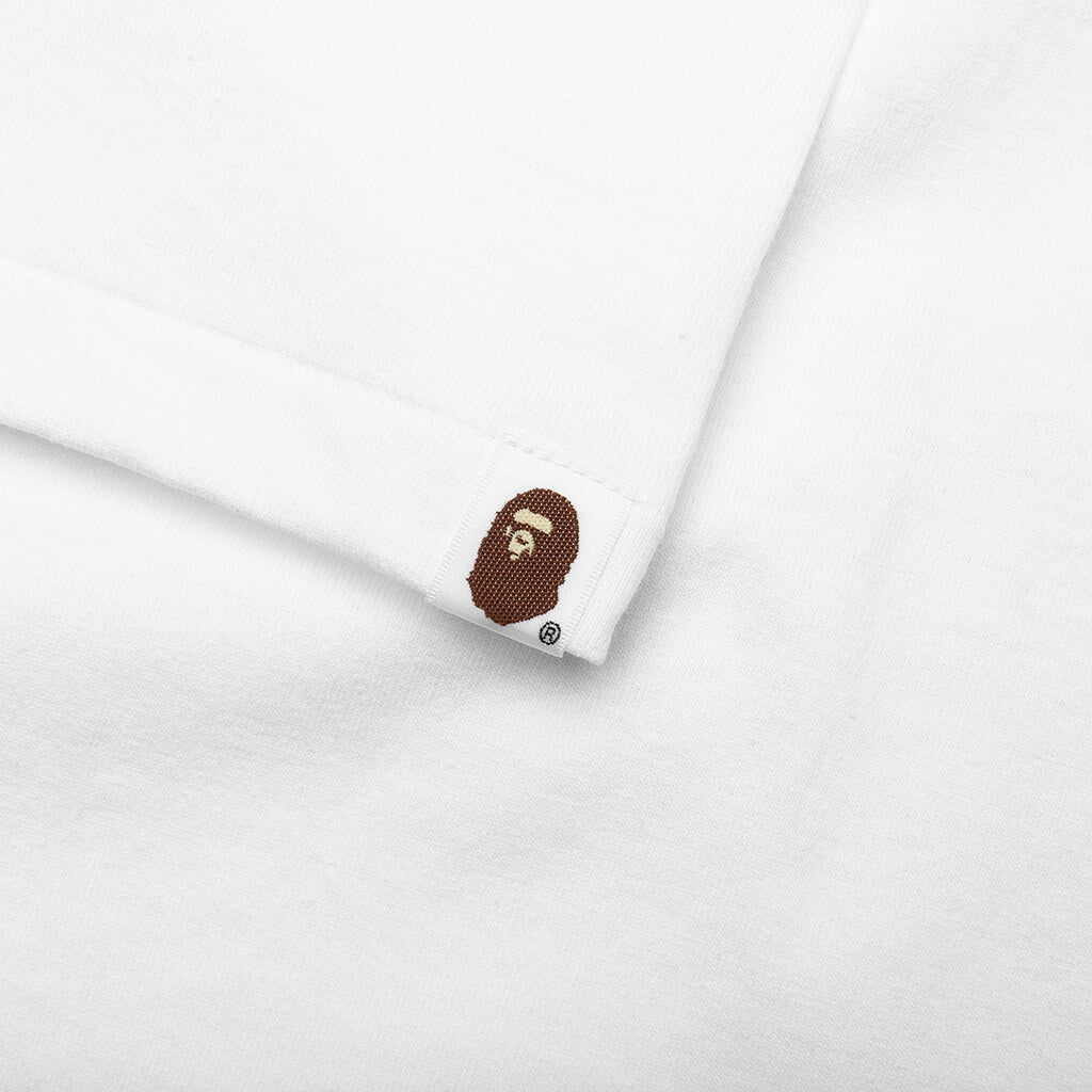A BATHING APE Liquid Camo Bape Sta Logo Tee - White