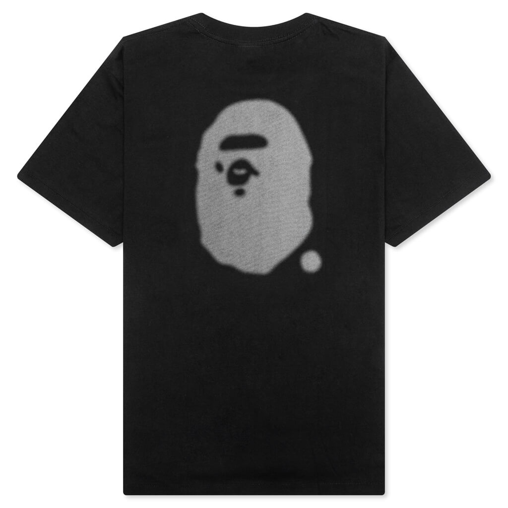 A BATHING APE Logo Relaxed Fit Tee - Black