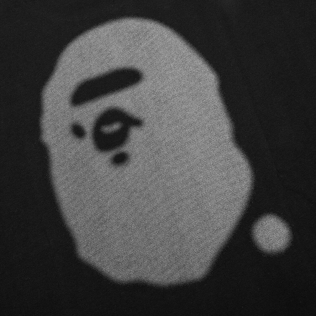 A BATHING APE Logo Relaxed Fit Tee - Black