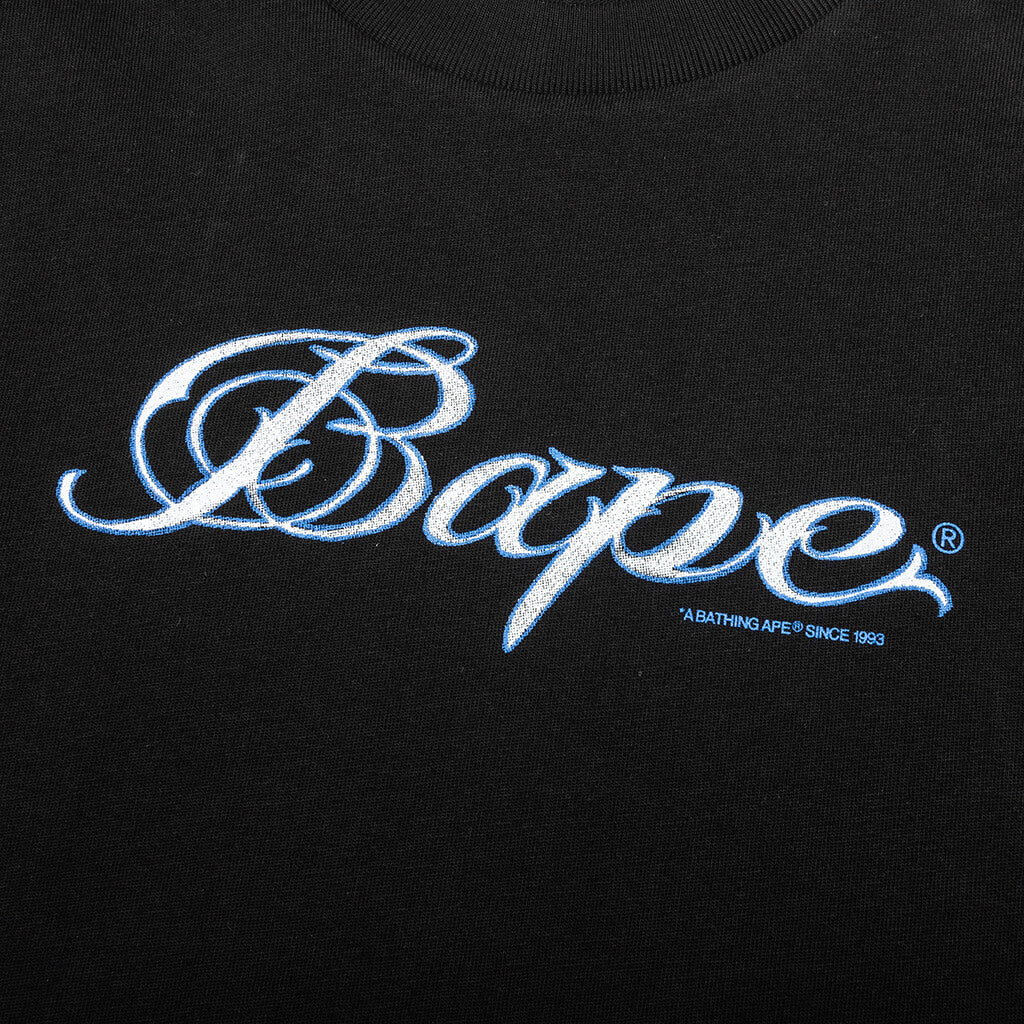 A BATHING APE Logo Relaxed Fit Tee - Black