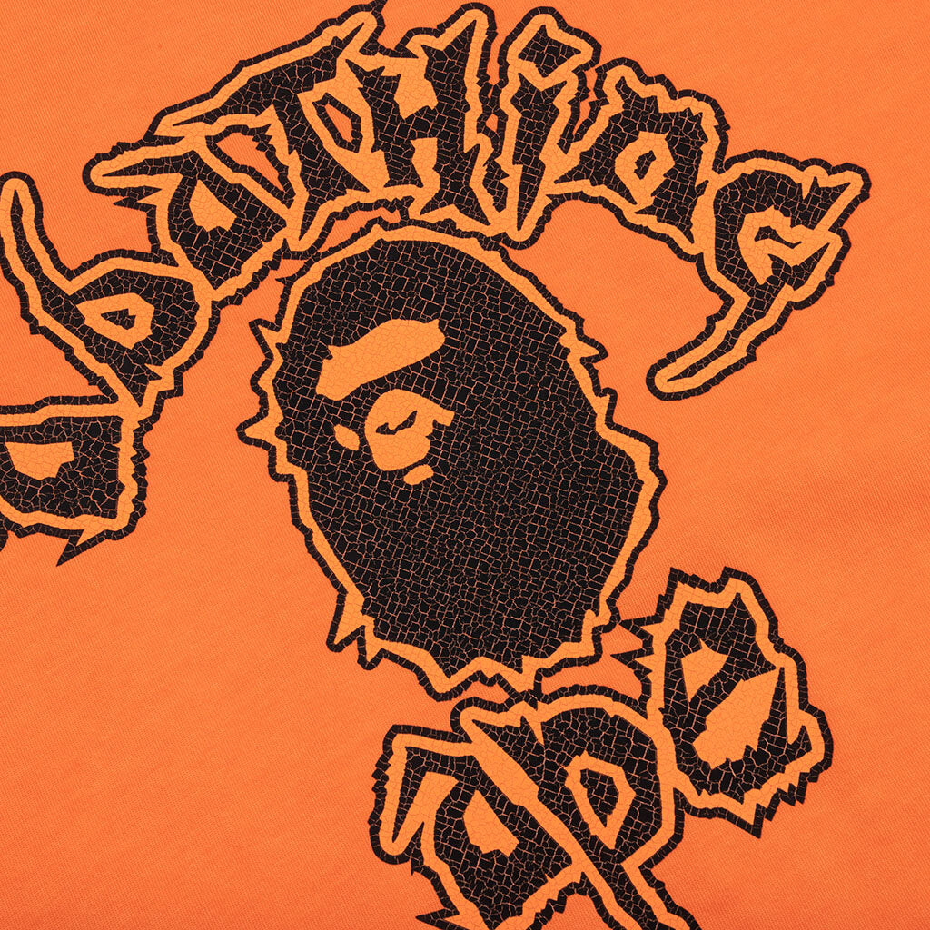 A BATHING APE Mad College Garment Dyed Relaxed Fit Tee - Orange