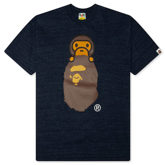 A BATHING APE Milo On Ape Head Tee - Navy
