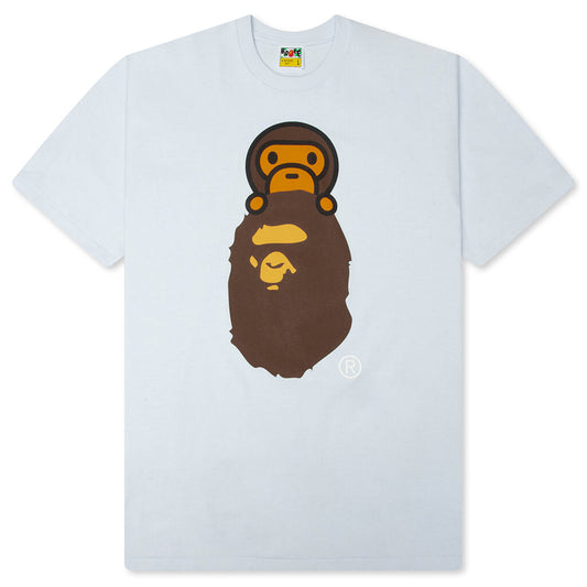 A BATHING APE Milo On Ape Head Tee - Sax
