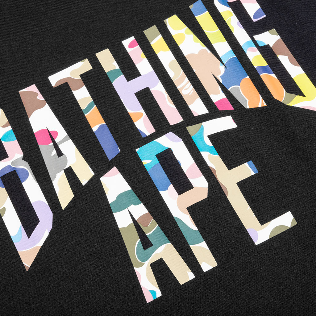 A BATHING APE Multi Camo NYC Logo Tee M - Black