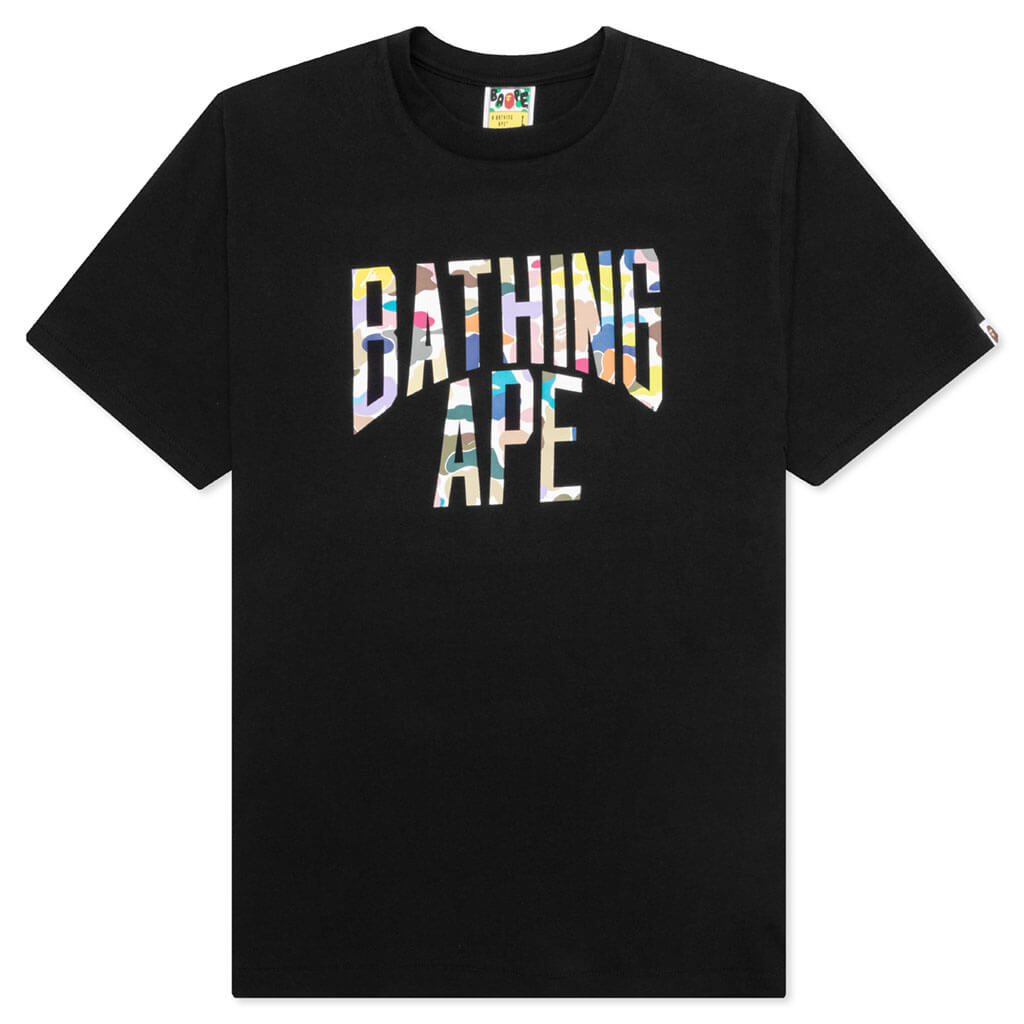 A BATHING APE Multi Camo NYC Logo Tee M - Black