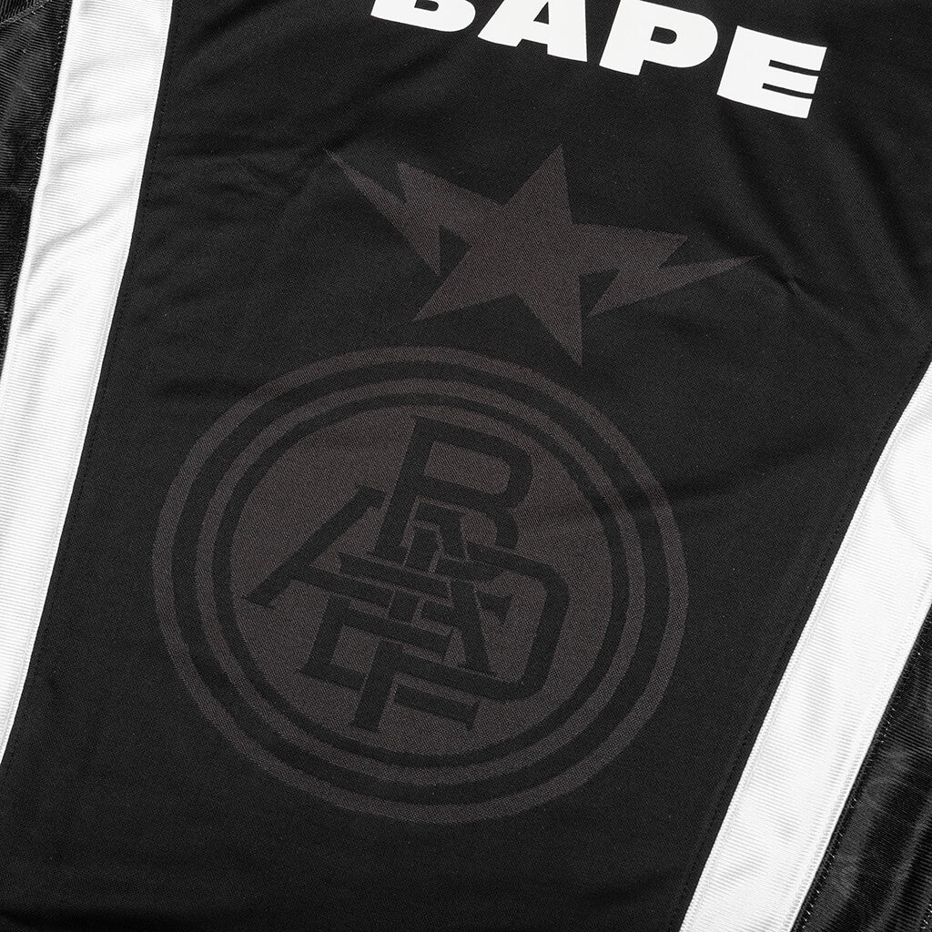 A BATHING APE Multi Logo Relaxed Fit Soccer Jersey - Black