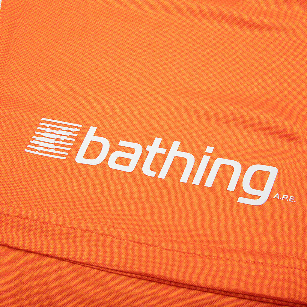 A BATHING APE Multi Logo Relaxed Fit Soccer Jersey - Orange