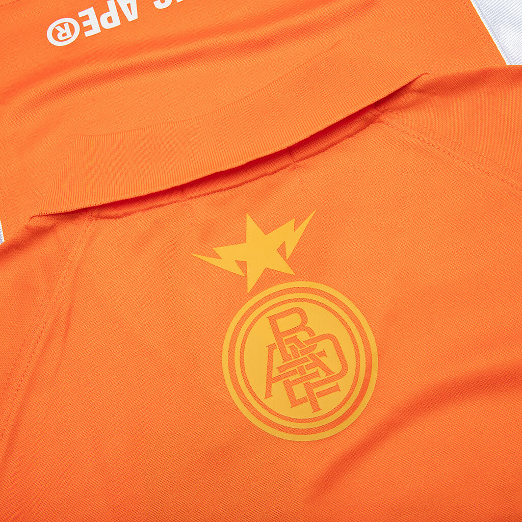 A BATHING APE Multi Logo Relaxed Fit Soccer Jersey - Orange