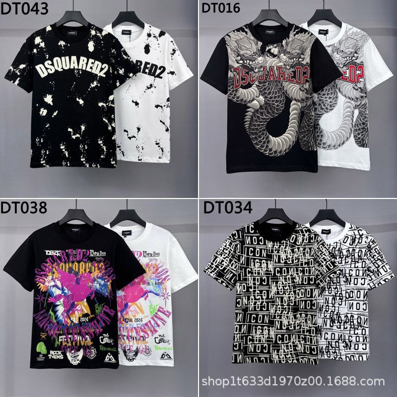 The Dsquared2 T-Shirt is fully printed with the new dragon pattern NextBlock